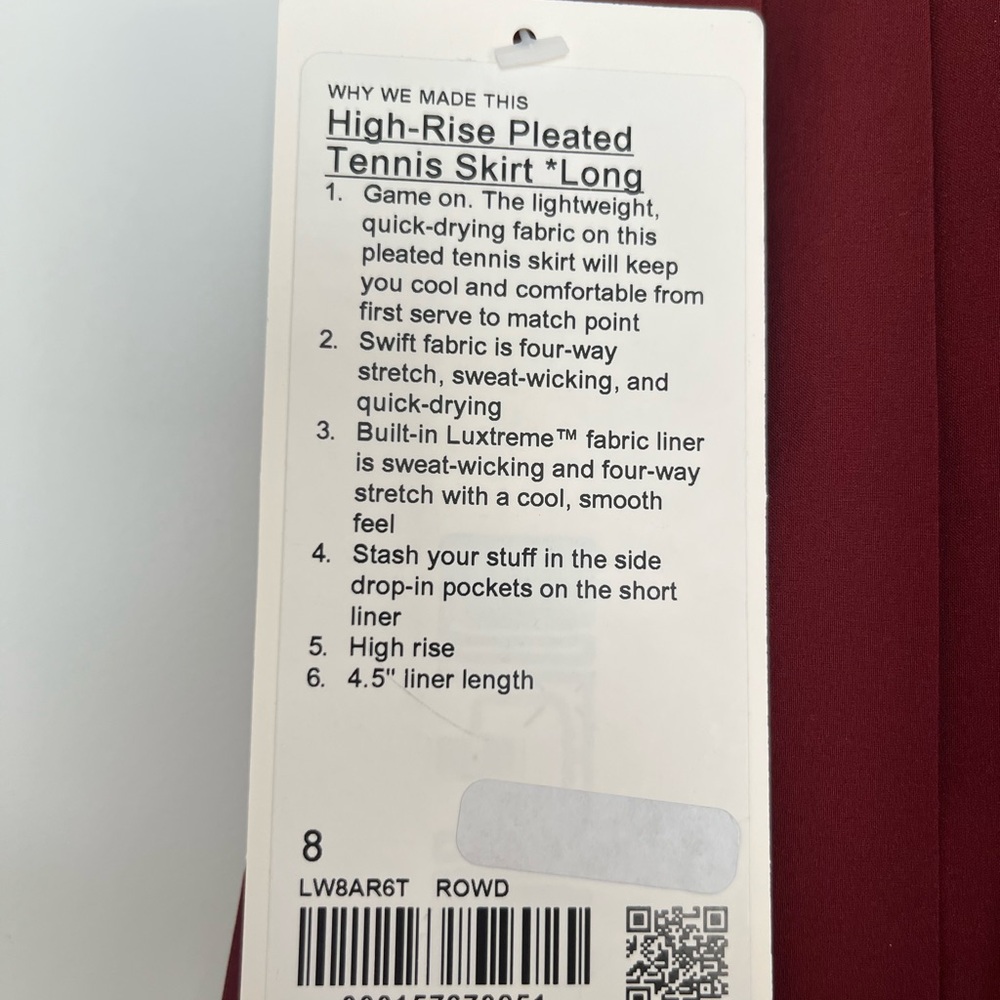Lululemon High-Rise Long* Pleated tennis skirt in Rockwood 8 - Picture 8 of 8